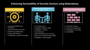 Benefit, Implementation and challenges of Security Services Redundancy